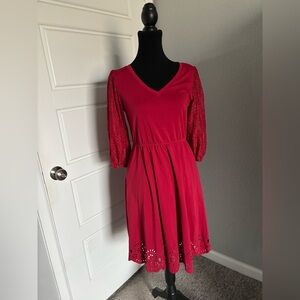 Red Lace Sleeve Grace Karin | size Small | Red half sleeve